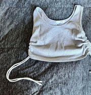 Grey tank crop/ scrunch top size M