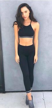 NEW REN M/L Seamless Leggings Alexis Ren Workout Top Black Fitness Influencer