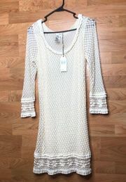 Sophie Max XL Jr. Long Sleeves Ivory Lace dress