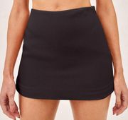 Alexis Chana Skort Black SIZE XL Micro Mini Skirt Overlay Designer Quiet Luxury