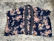 Navy Floral Jessica Simpson Maternity Kimono