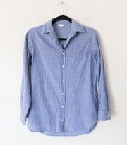 Soeur Vertue Cotton Blue Stripe Button Down Shirt Women's Size XS