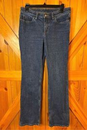 Duluth Trading Company Dark Blue Denim Straight Leg Jeans Womens 8x33 (3276)