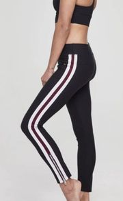 Track Tight Leggings LARGE Compression High Waist Ankle Zip