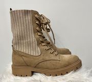 Ana Women's Sweater Knit Combat Boots sz 9