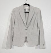 Gray Single Button Blazer Size 6