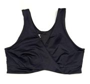 Target Joy Lab V-Neck Cross Front Black Sport Bra XL