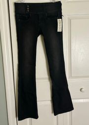 BDG Urban Outfitters Low Waisted Women’s Y2K Belted Flare Jean In Black