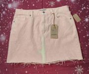 Nwt jean mini skirt pink and yellow size 14/32 Lucky brand