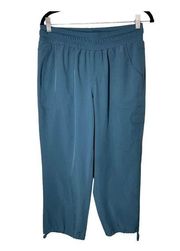 RBX Active Capri Hiking Outdoor Pants Medium Blue Green Travel Cargo Womens