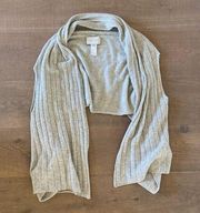 brochu walker wool cashmere gray knit cardigan wrap sweater