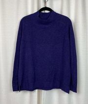 Stitch Fix Bobeau Purple Norma Mockneck Pullover Sweater Sz.L NWT