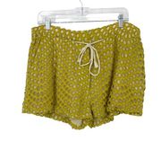 3.1 Phillip Lim Shorts Womens Size 12 Pull On Olive Green Eyelet Silk Lined