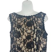 Jessica Howard black lace fit flare dress size 8