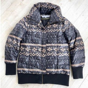 Marc New York Knit Sweater Print Down Filled Puffer‎ Jacket Size Medium