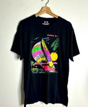 Vtg project America colorful sailboat Antigua W.I. T-shirt size XL