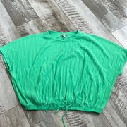 Green Pleated Top