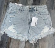 High Rise Jean Shorts