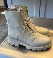 Sam Edelman Garret Platform Combat Boot In Cream.  8