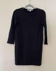 & other stories zipper detail little black dress size 6