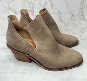 Lucky Brand Boots Womens Size 8.5 Tan Leather Block Heel Pull On Style