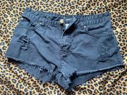 Black Denim Shorts