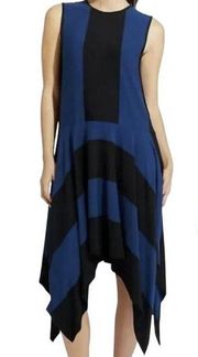 Athleta x Derek Lam Dress Midi Hanky Hem Stretchy Jersey Knit Colorblock Small