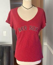 Heather red Red Sox v neck t shirt