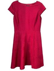 EN FOCUS STUDIO Red Texture Mini Dress Size 12