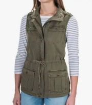 Max Jeans Olive Green Military Style Vest