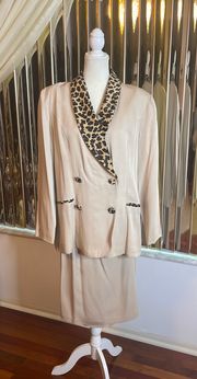 2-pc Beige  Skirt Suit