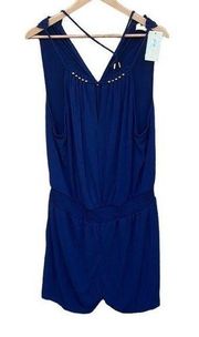 Michael Kors navy blue sleeveless v-neck romper size XL NEW