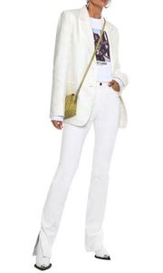 Helmut Lang Off-White Hemp and Cotton-blend Blazer