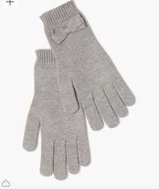 J.Crew Factory Bow tech gloves Grey OS NWT