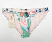 MAAJI Reversible Bikini Bottoms NWT Floral Stripe Swim Beach Mix & Match Medium