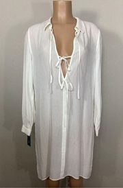 New. International concepts Ivory crepe cover up. Medium. Retails $99