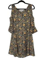 Emma & Michele Floral Cold Shoulder Mini Dress.