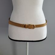 Coldwater Creek Vintage Tan Soft Leather Thin Belt S