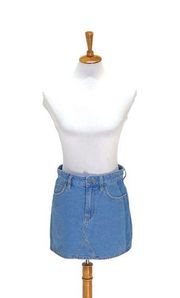 Reworked Denim Mini Skirt Blue Size 3/26 Gently worn; EUC