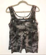 Rachel Zoe Set Tie Dye Tank Top & Bike Shorts Set Sz M NWT Workout or Lounge