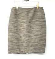 Lafayette 148 New York Tweed Pencil Skirt Size 14