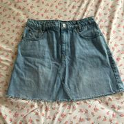 Urban Outfitters BDG Light Wash High Waisted Denim Mini Skirt Size Large