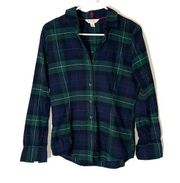 Brooks Brothers Red Fleece Green Blue Flannel Button Up Shirt Size 2