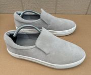 J/Slides NYC Women's Gray Suede Leather Slip on Sneaker Shoes Size 11