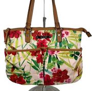 |  | Pink Tropical Island Floral Spring Shoulder Bag Purse