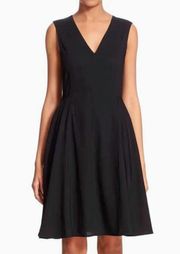 | BLACK LINEN KALSINGTON FIT & FLARE DRESS SIZE 0