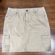 Liz Claiborne Skirt Women’s 12 Khaki Canvas Cargo Pencil