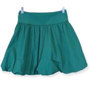 Kate Spade Saturday Green Cumberbund Bubble Skirt [size 4] New With Tags