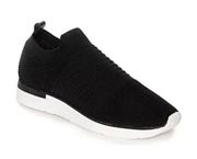 J Slides Great Textured Knit Lightweight Slip On Athletic Sneakers Black Size 9