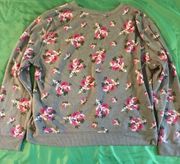 Women’s Pullover Floral Sweater Size L